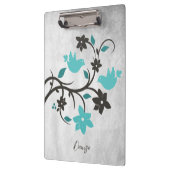 Porte-bloc Porte - bloc personnalisé Lovebirds turquoise (Gauche)