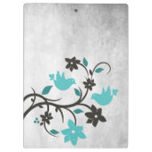 Porte-bloc Porte - bloc personnalisé Lovebirds turquoise (Dos)