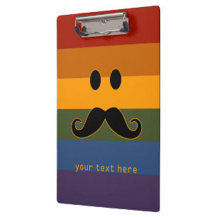Porte-bloc Porte - bloc personnalisé Mustache Pride