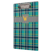 Porte-bloc Porte - bloc Plaid bleu et orange (Gauche)