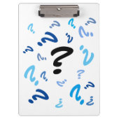 Porte-bloc Porte - bloc - Points d'interrogation dans le blue (Devant)