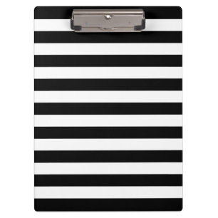 Porte-bloc Porte - bloc rayé noir et blanc personnalisable