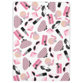 Porte-bloc Porte - bloc rose Girly de motif d'accessoires (Dos)