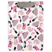 Porte-bloc Porte - bloc rose Girly de motif d'accessoires (Devant)