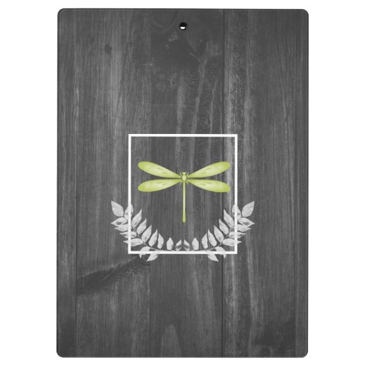 Porte-bloc Porte - bloc rustique de libellule verte (Dos)