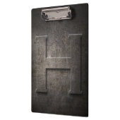 Porte-bloc Porte - bloc rustique de monogramme en métal H (Gauche)