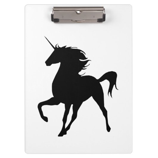 Porte-bloc Porte - bloc Silhouette Unicorne Noire (Devant)