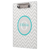 Porte-bloc Porte - bloc turquoise Chevron Monogram (Gauche)
