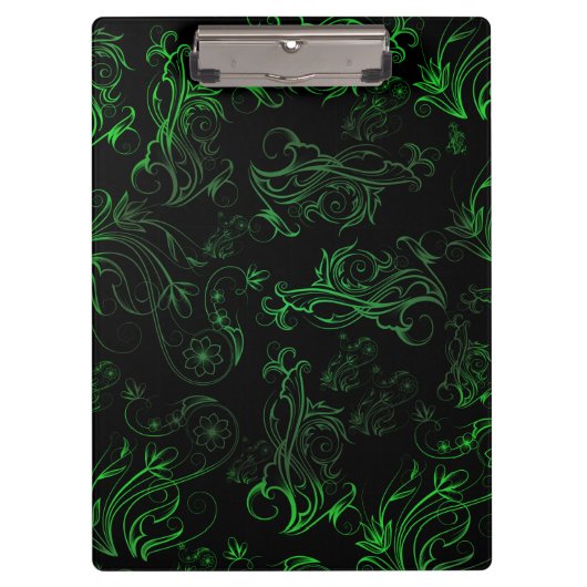 Porte-bloc Porte - bloc vert floral (Devant)