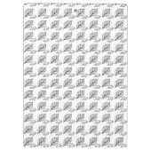 Porte-bloc porte - blocs motifs noirs et blancs feuillus (Dos)