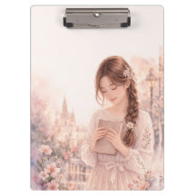 Porte-copie esthétique Fille Florale Rêveuse – Jol