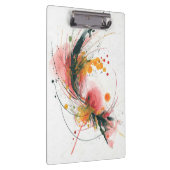 Porte-bloc Porte-documents à éclaboussures florales abstraite (Swatch)