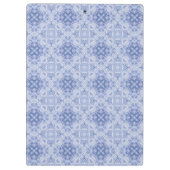 Porte-bloc Porte-documents à motif damassé bleu (Dos)