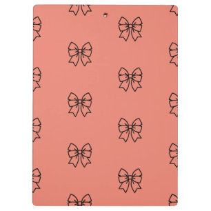 Porte-bloc Porte-documents à motif de nœud coquet rose mignon
