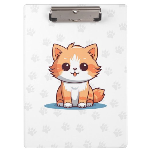 Porte-bloc Porte-documents avec empreinte de patte de chat mi (Devant)