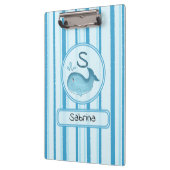 Porte-bloc Porte-documents Baleine Bébé Mignon Rayures Bleues (Gauche)