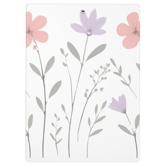 Porte-bloc Porte-documents Fleuris Pastel Bloom pour Adolesce (Dos)