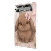 Porte-bloc porte-documents Mini lapin coquet arc rose (Angle2)