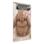 Porte-bloc porte-documents Mini lapin coquet arc rose (Incliné)