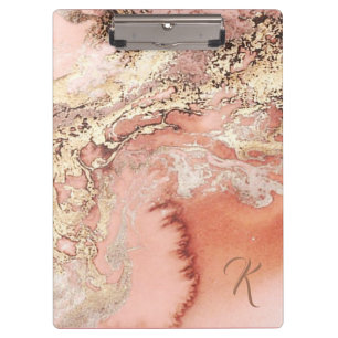 Porte-bloc Porte-documents mini personnalisé en marbre rose o