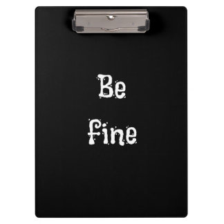 Porte-bloc Porte-documents minimaliste noir chic "Soyez bien"