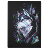 Porte-bloc Porte-documents Neon Wolf (Dos)