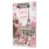 Porte-bloc Porte-documents rose aquarelle Paris (Gauche)