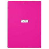Porte-bloc Porte-documents rose avec cœurs (Dos)