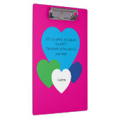 Porte-bloc Porte-documents rose avec cœurs (Swatch)