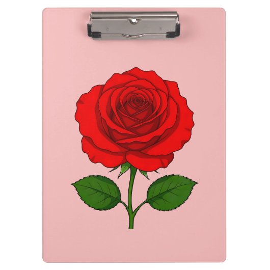 Porte-bloc Porte-documents Rose Rouge (Devant)