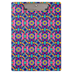 Porte-bloc Porte-documents vibrant avec un motif géométrique