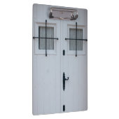 Porte-bloc Porte En Bois Blanc Avec Fer Forgé Noir (Swatch)