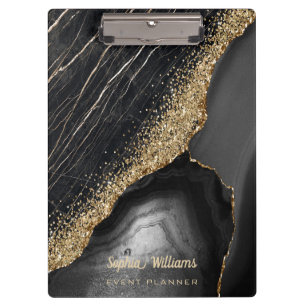 Porte-bloc Porte en marbre noir