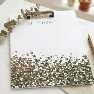 Porte-bloc Porte-nom minimaliste Confetti Tons Terre