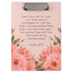 Porte-bloc Porte-verset biblique Motif floral rose