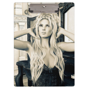 Porte-bloc Portrait d'art glamour victorien vintage