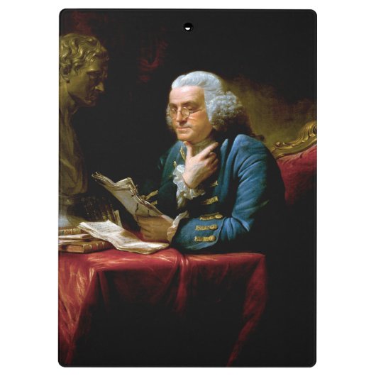 Porte-bloc Portrait de pouce, Benjamin Franklin Père fondateu (Dos)