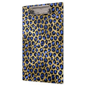 Porte-bloc Ports Leopard Gold & Royal Blue Glam Imprimer (Gauche)