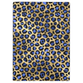 Porte-bloc Ports Leopard Gold & Royal Blue Glam Imprimer (Dos)