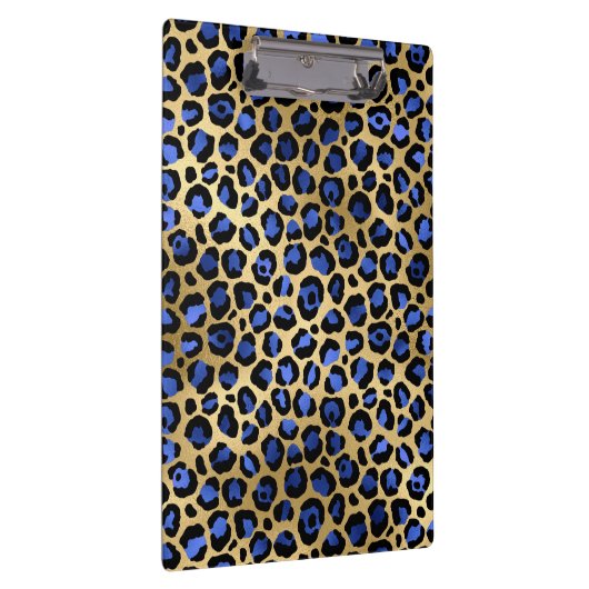 Porte-bloc Ports Leopard Gold & Royal Blue Glam Imprimer (Swatch)
