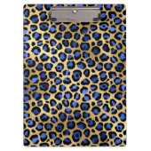 Porte-bloc Ports Leopard Gold & Royal Blue Glam Imprimer (Devant)