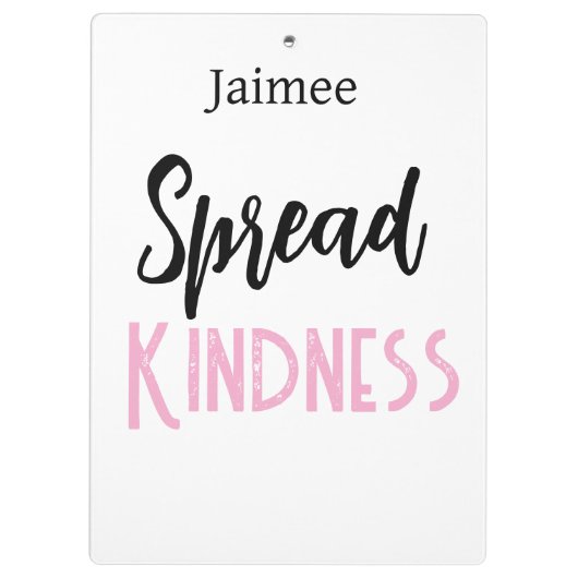 Porte-bloc Positive Vibes Spread Kindness Clipboard (Dos)