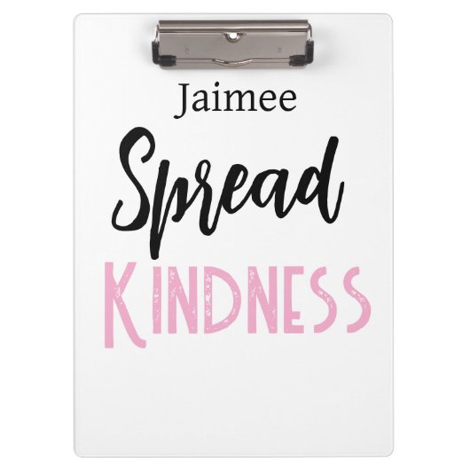 Porte-bloc Positive Vibes Spread Kindness Clipboard  (Devant)
