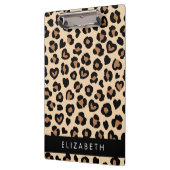Porte-bloc Poster de animal, Léopard Brown, Coeurs, Votre Nom (Gauche)