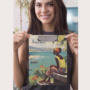 Porte-bloc Poster Vintage voyage Jamaïcaine