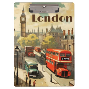 Porte-bloc Poster Vintage voyage London City Centre