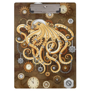 Porte-bloc Poulpe Machine de style Steampunk Surréaliste Rétr
