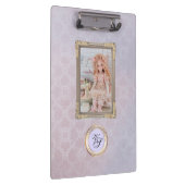 Porte-bloc Poupée de lavande rose Monogramme moderne (Swatch)