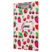 Porte-bloc pour enfants à monogramme de fraise mig (Gauche)
