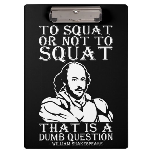 Porte-bloc Pour Squat Ou Non Pour Squat ? - William Shakespea (Devant)